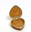 Herzförmige Schmetterlings-Emaille-Schmuckschatulle Ornament