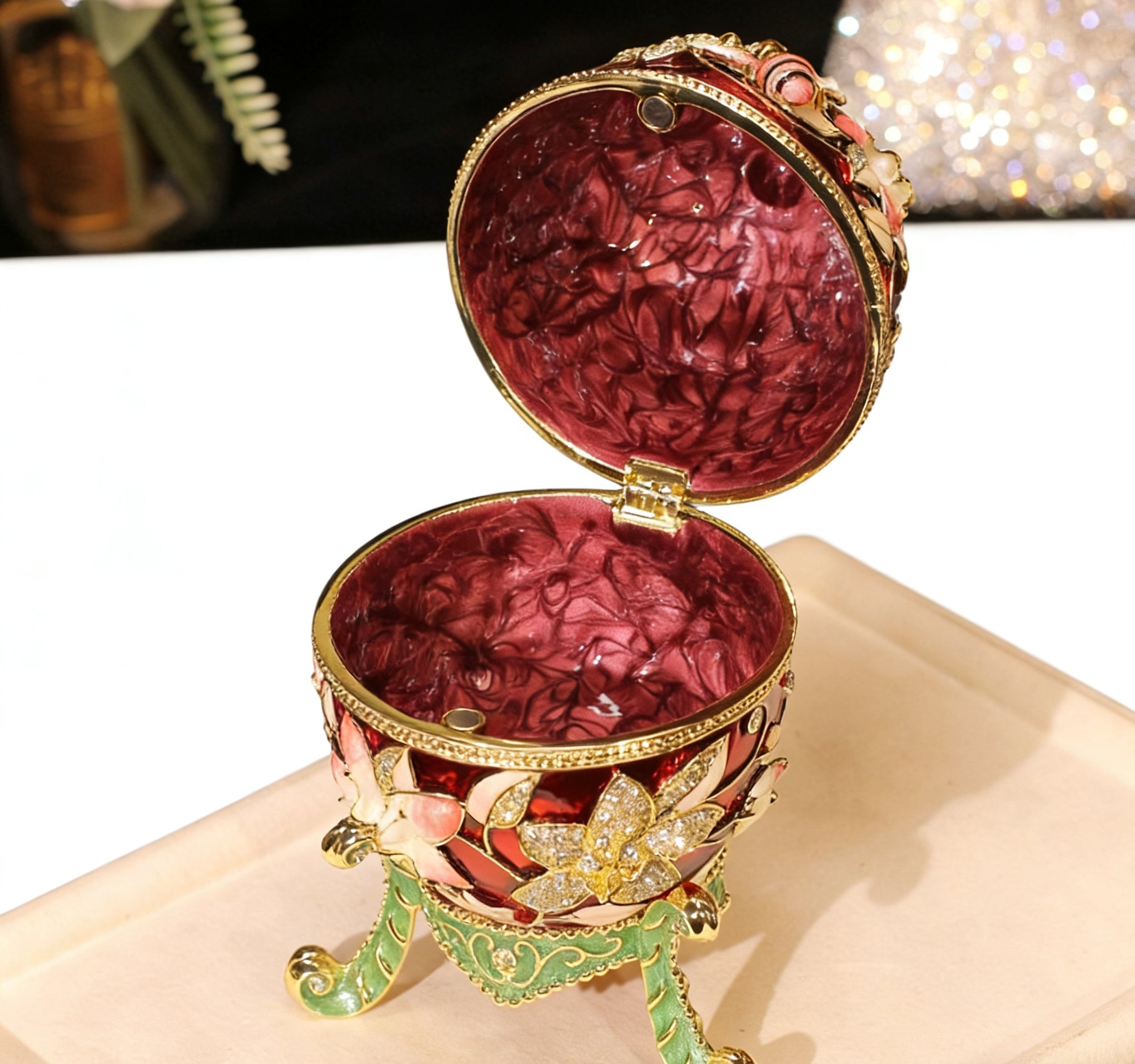 Metal enamel suitable for handcrafted crafts, sealed Easter egg decorations, jewelry boxes, rings, earrings, and storage