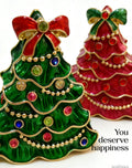 Weihnachtsbaum-Emaille-Schmuckkästchen, Erinnerungsgeschenk