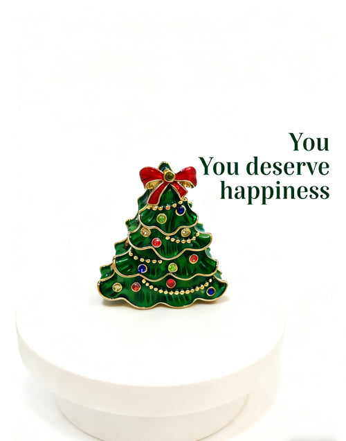 Christmas Tree Enamel Trinket Box, Keepsake Gift