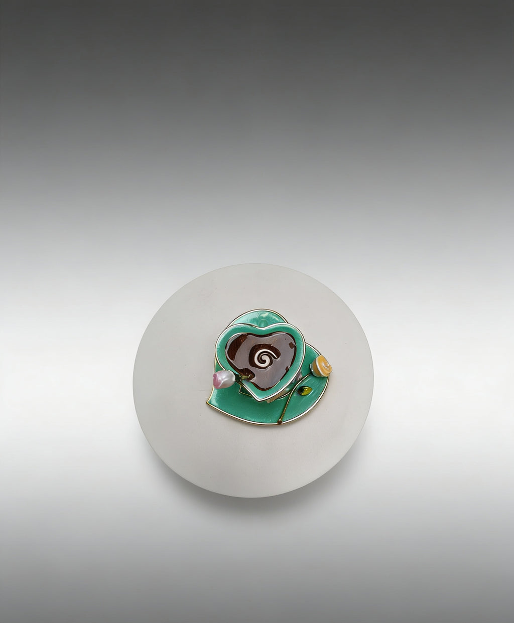 Heart-Shaped Coffee Cup Alloy Enamel Jewelry Box, Creative Ornament for Festivals, Anniversaries, and Valentine’s Day Gifts
