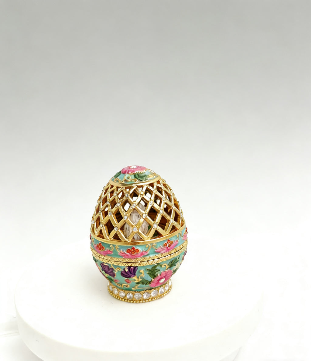Überraschungs-Mutter-Ei, Osterei-Schmuckkästchen-Ornament aus Emaille