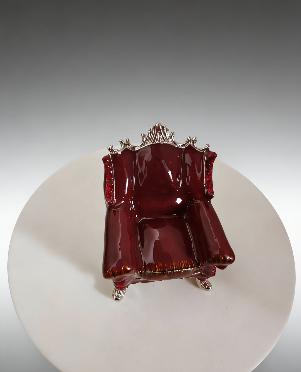 Vintage Sofa Garnitur Emaille Schmuckdose