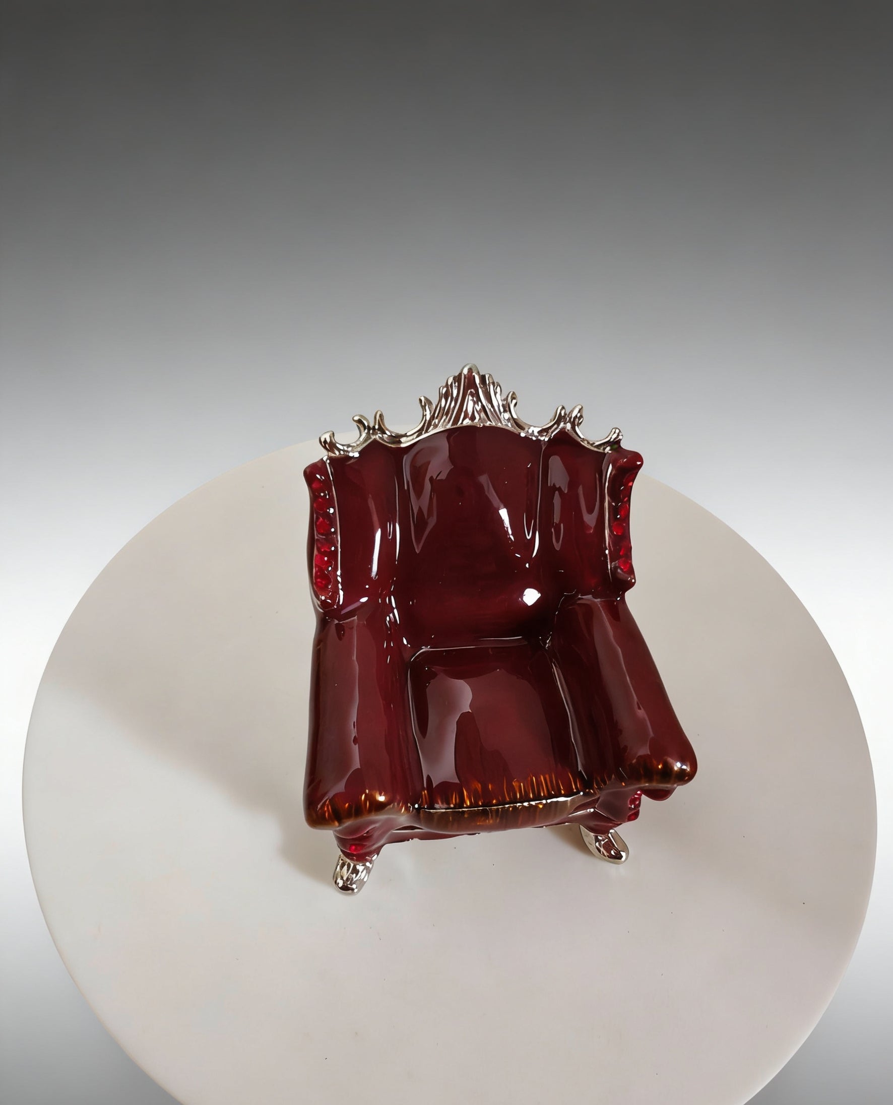 Vintage Sofa Garnitur Emaille Schmuckdose