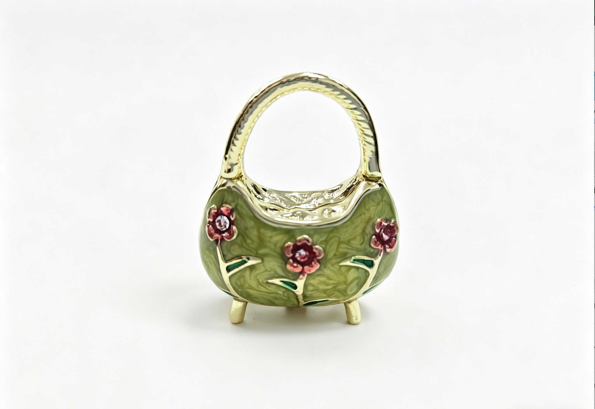 Miniature Enamel Small Purse Necklace Pendant – Unique Gift for Festivals, Anniversaries, and Birthdays