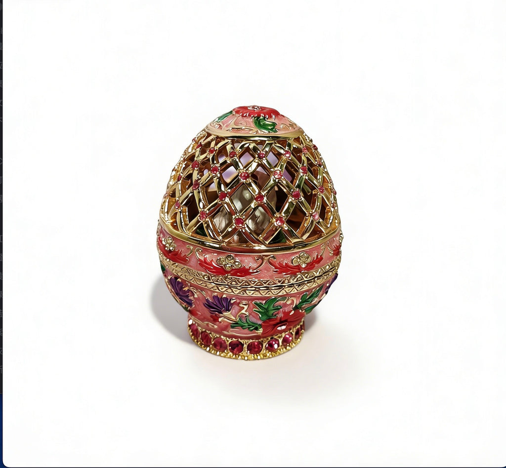 Überraschungs-Mutter-Ei, Osterei-Schmuckkästchen-Ornament aus Emaille