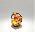Vintage Weihnachtsgeschenk Blumenkorb Schmuckkästchen Ornament