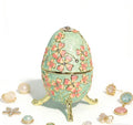 Enamel Jewelry Box Russian Easter Egg Alloy Creative Figurine Ring & Earring Organizer