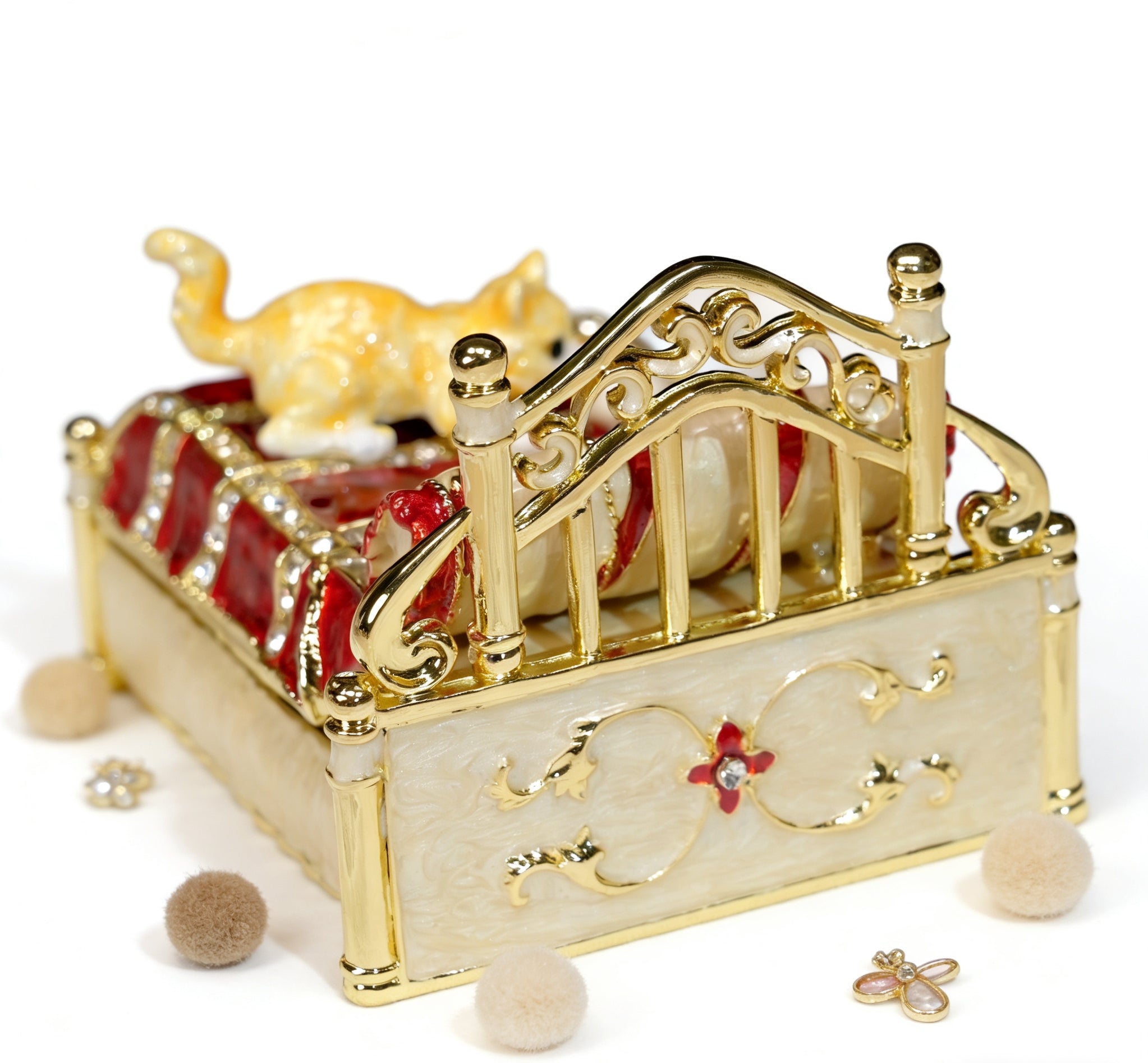 Alloy Girl Little Cat Bed Enamel Large Capacity Ring Necklace Jewelry Box Gift for Giving"  Let me know if you'd like any adjustments!