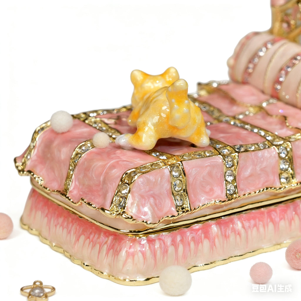 Alloy Girl Little Cat Bed Enamel Large Capacity Ring Necklace Jewelry Box Gift for Giving"  Let me know if you'd like any adjustments!